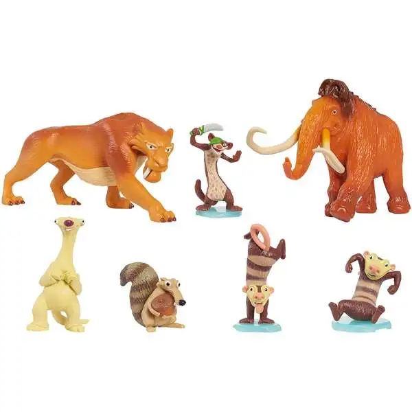 Ice Age Diego, Buck, Manny, Sid, Scrat, Eddie & Crash Collector Figure 7-Pack