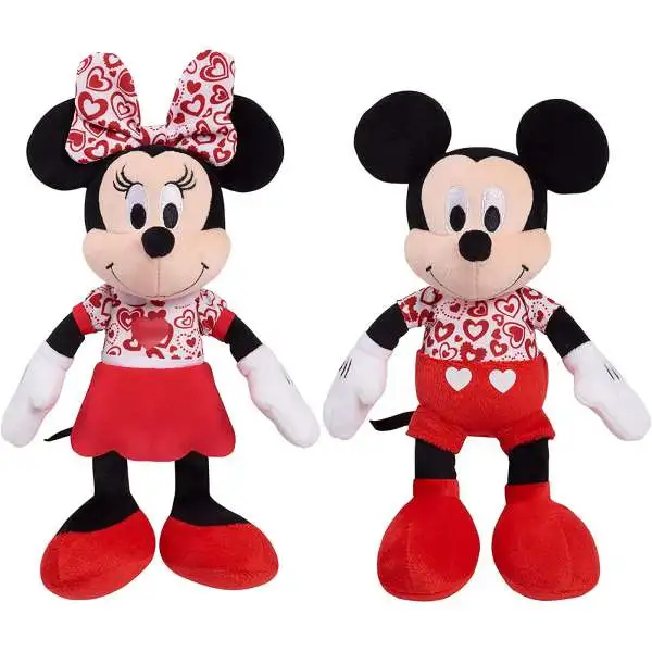 Disney Valentine Mickey & Minnie 10-Inch Plush Set