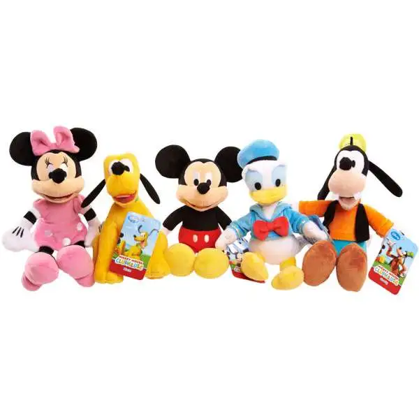 Disney Mickey, Minnie, Pluto, Donald & Goofy 10-Inch Plush 5-Pack