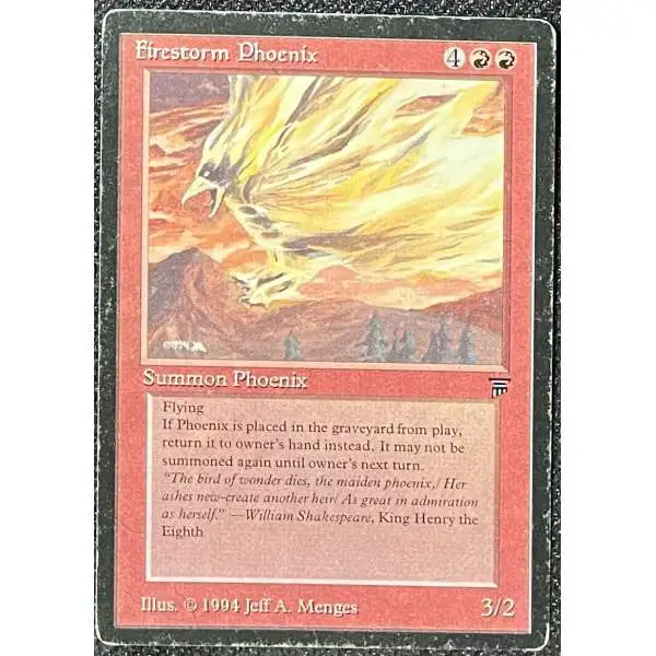 MtG Legends Firestorm Phoenix [Heavily Played]