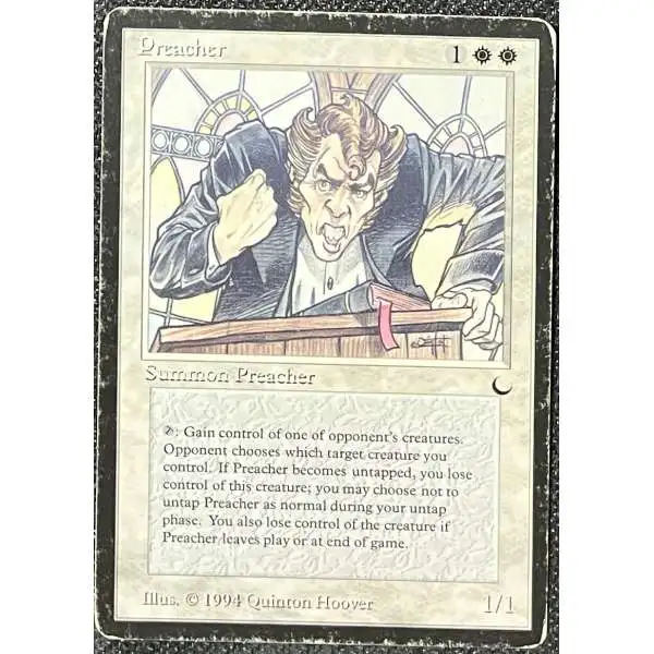 MtG The Dark Preacher [Moderately Played]
