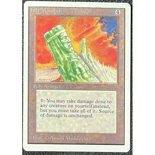 MtG Unlimited Jade Monolith [Heavily Played]