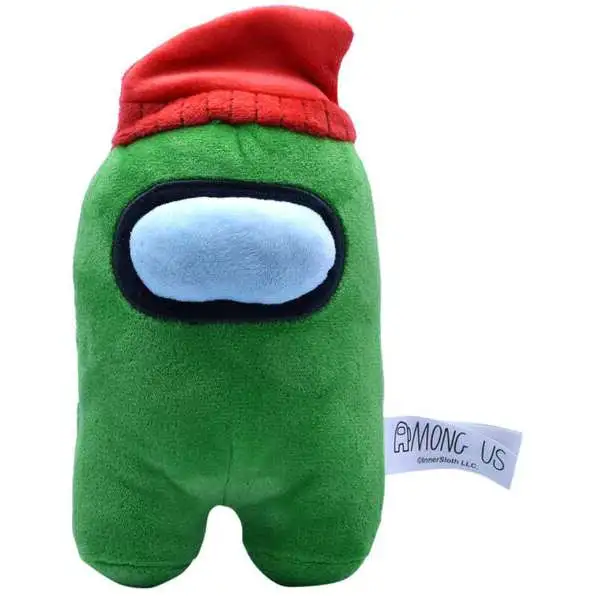 Among Us Green with Red Beanie 6.5-Inch Plush