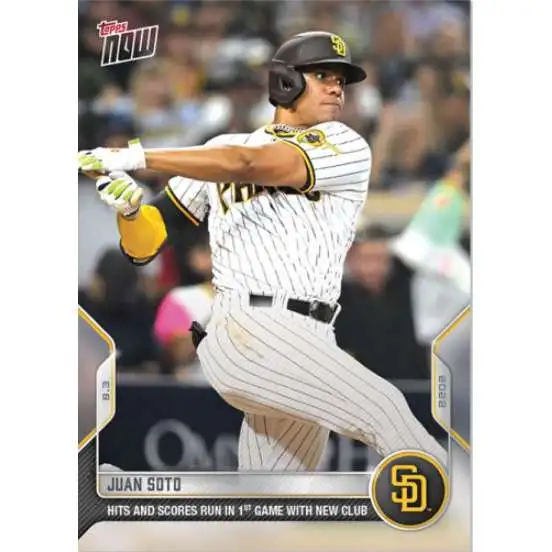 MLB San Diego Padres 2022 NOW Baseball Juan Soto Exclusive #650 [1st Padres Card! Hits & Scores Run in First Game with New Club]