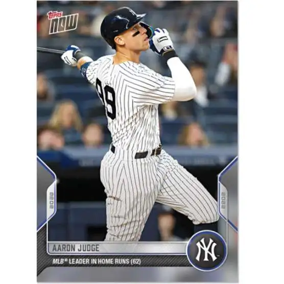 MLB New York Yankees 2022 Topps Now Baseball Aaron Judge Exclusive #1032 [MLB Leader in HR's (62)]