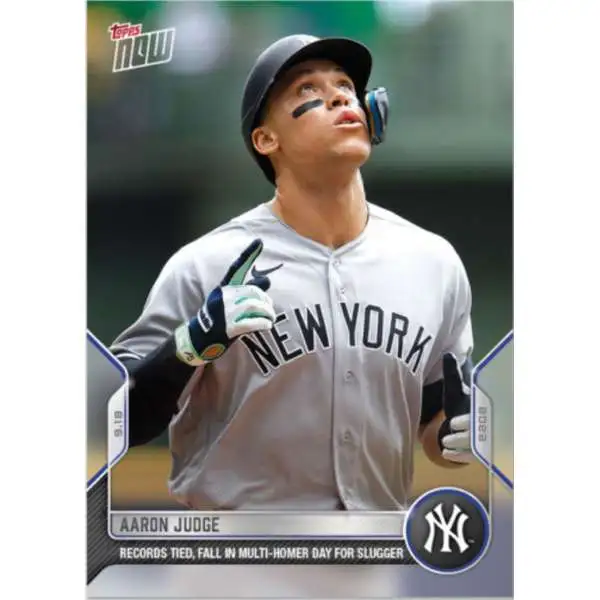 MLB New York Yankees 2022 Topps Now Baseball Aaron Judge Exclusive #923 [Records Tied, Fall In Multi Homer Day For Slugger]
