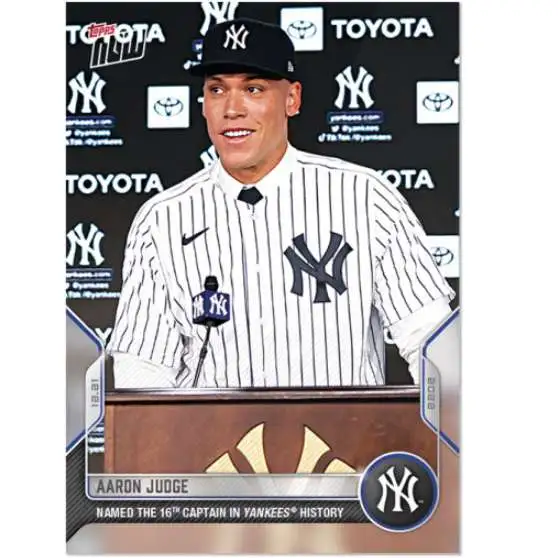 MLB New York Yankees 2022 Topps Now Baseball Aaron Judge Exclusive OS54 [Named 16th Captain in Yankees History]