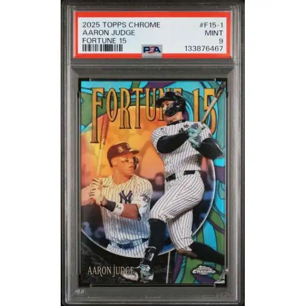 MLB 2025 Topps Chrome Baseball Fortune 15 Aaron Judge F15-1 [PSA 9]