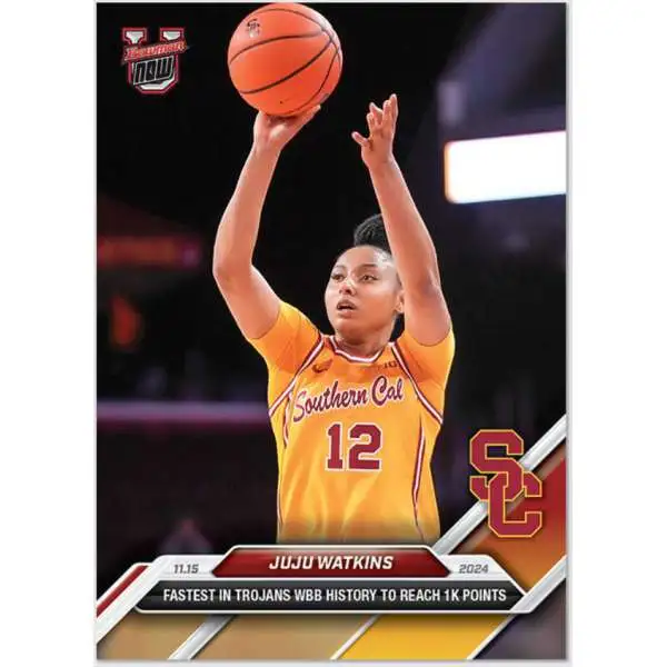 NCAA 2024-25 Bowman U NOW JuJu Watkins #11 [Fastest In Trojans WBB History to Reach 1K Points]