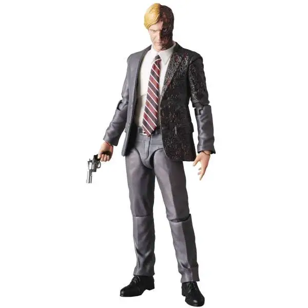 DC The Dark Knight MAFEX Harvey Dent Two-Face 6.5 Action Figure