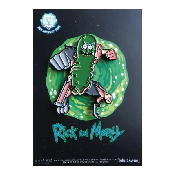 Rick & Morty Pickle Rick 1.6-Inch Enamel Pin [Leaping]