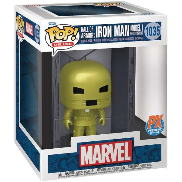 Funko POP! Marvel Hall of Armor: Iron Man Model 1 Golden Armor Deluxe Vinyl Figure #1035
