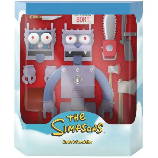 The Simpsons Ultimates Wave 1 Robot Scratchy Action Figure