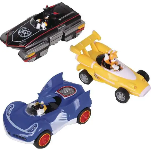 Sonic The Hedgehog Pullback Racers Sonic, Tails & Shadow Vehicle 3-Pack