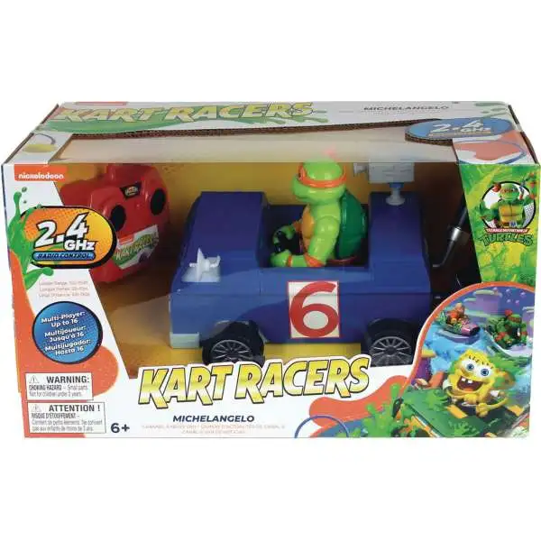 Teenage Mutant Ninja Turtles Nickelodeon Kart Racers 3: Slime Speedway Michelangelo 6.5-Inch R/C Car [2.4GHz, Channel 6 News Van]