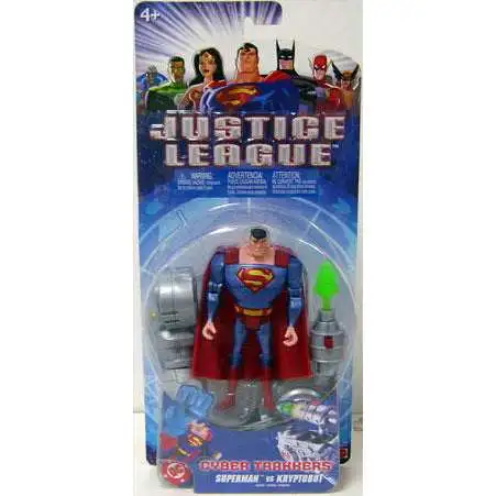 Justice League Cyber Trakkers Superman vs. Kryptobot Action Figure