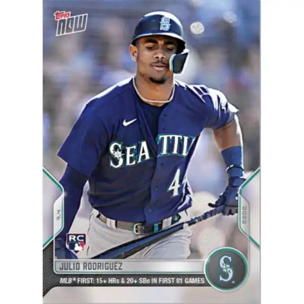 Julio Rodriguez Seattle Mariners 2022 Topps Now AL Rookie of the