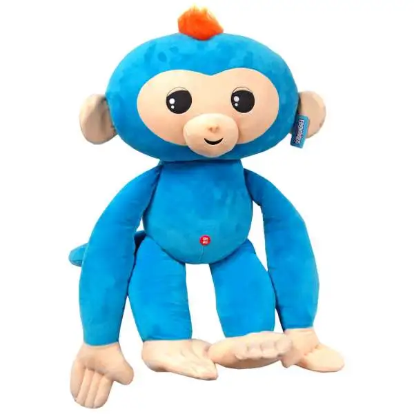 Fingerlings Baby Monkey Blue with Orange Hair 27-Inch Jumbo Plush with Sound
