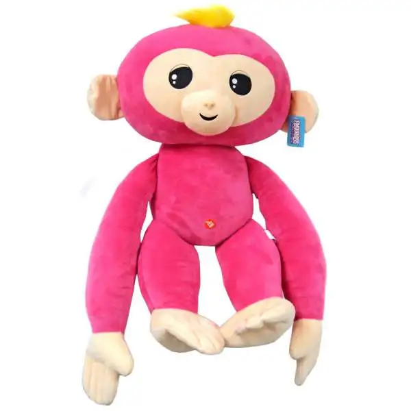 Fingerlings Baby Monkey Pink with Yellow Hair 27-Inch JUMBO Plush with Sound