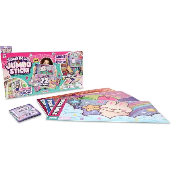 Sticki Rolls JUMBO Mystery Roll 3-Pack [Wearable, Shareable Sticker Jewelry!]