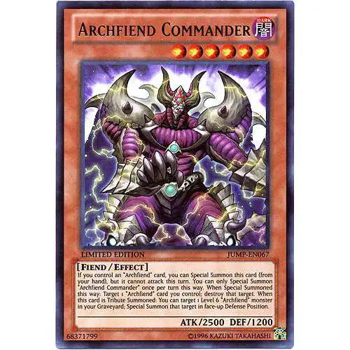 YuGiOh Shonen Jump Ultra Rare Archfiend Commander JUMP-EN067