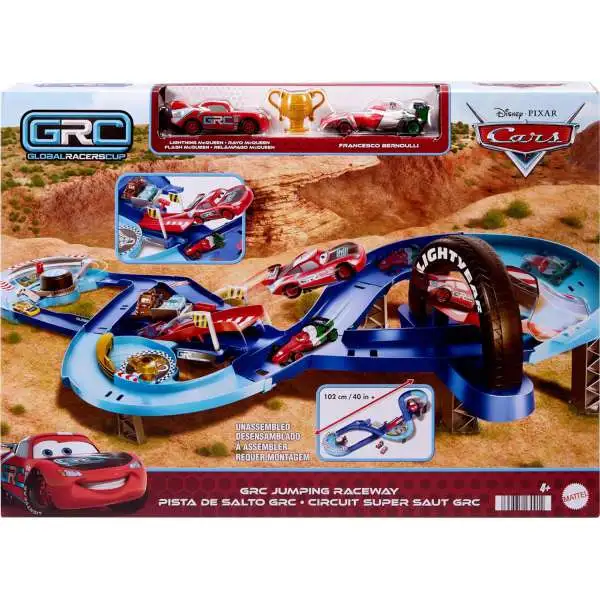 Disney / Pixar Cars Global Racers Cup GRC Jumping Raceway Playset [with Lightning McQueen & Francesco Bernoulli]