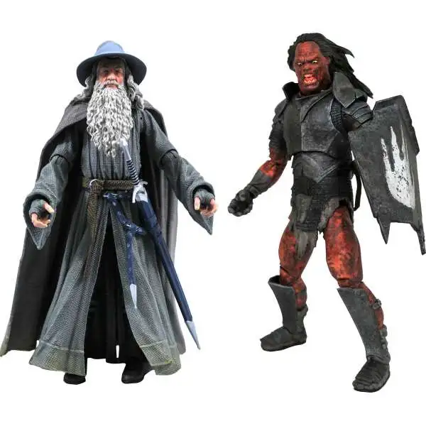 Lord of the Rings Series 4 Gandalf & Uruk-Hai Set of Both Action Figures