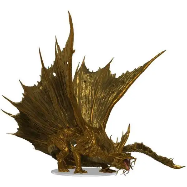 NECA Dungeons & Dragons Icons of the Realms Adult Gold Dragon Premium Figure