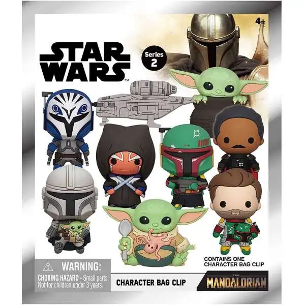 Star Wars 3D Figural Foam Bag Clip The Mandalorian Series 2 Mystery Pack [1 RANDOM Figure]