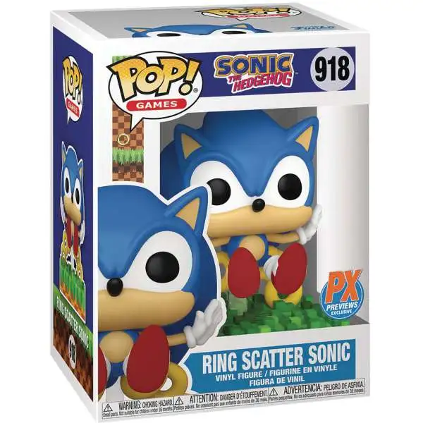 Funko Sonic The Hedgehog POP! Games Ring Scatter Sonic Exclusive Vinyl Figure #918