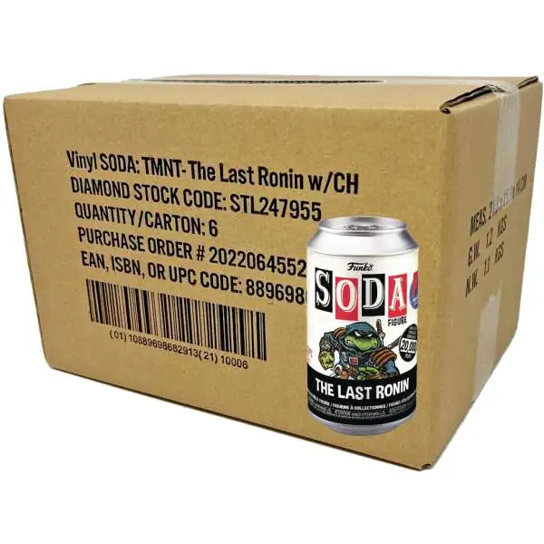 Funko Teenage Mutant Ninja Turtles Vinyl Soda The Last Ronin Exclusive Limited Edition of 20,000! CASE of 6 Figures [GUARANTEED 1 CHASE FIGURE!]