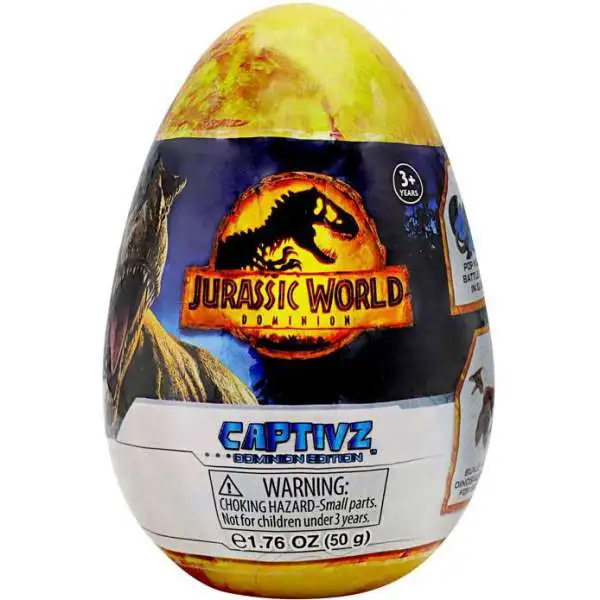 Jurassic World Captivz DOMINION Edition Mystery Egg Pack [1 RANDOM Figure with Slime, Movie Series]