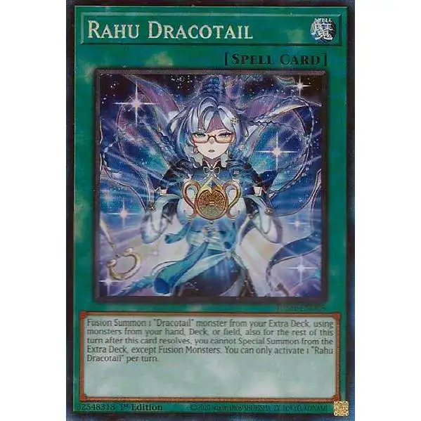 YuGiOh Trading Card Game Justice Hunters Collector's Rare Rahu Dracotail JUSH-EN009