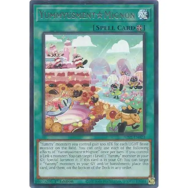 YuGiOh Trading Card Game Justice Hunters Rare YummyusmentMignon JUSH-EN023