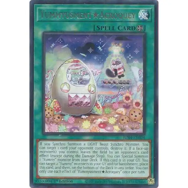 YuGiOh Trading Card Game Justice Hunters Rare YummyusmentAcroquey JUSH-EN024