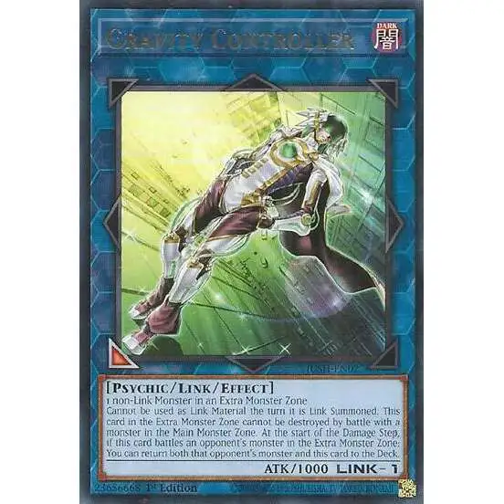 YuGiOh Trading Card Game Justice Hunters Rare Gravity Controller JUSH-EN027