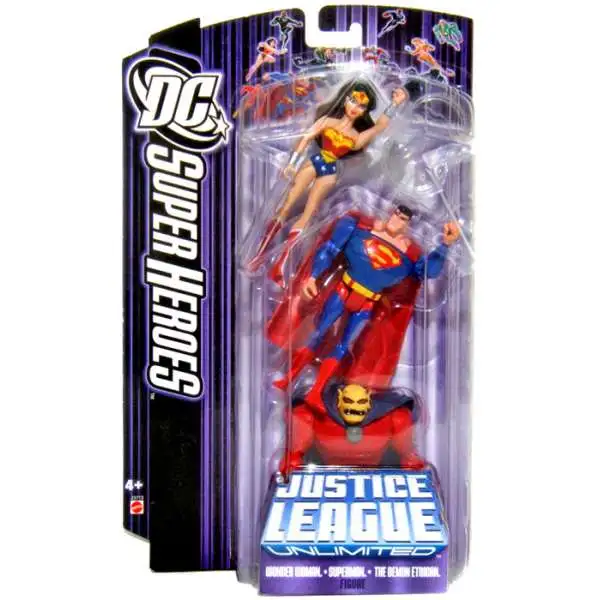 DC Justice League Super Heroes Wonder Woman, Superman & Demon Etrigan Action Figure 3-Pack