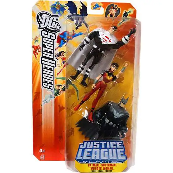 DC Justice League Unlimited Super Heroes Batman, Superman & Wonder Woman Action Figures [Justice Lords]