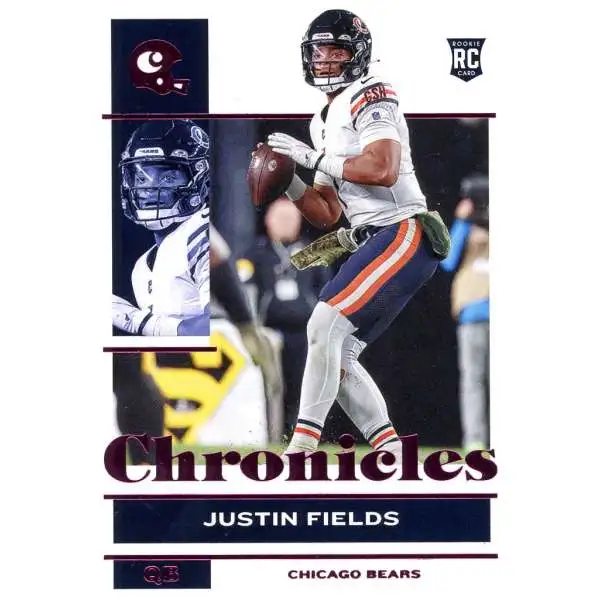 Justin Fields 2021 PANINI DONRUSS RATED ROOKIE RC #253 CHICAGO BEARS!