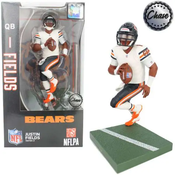 NFL Chicago Bears Football Justin Fields Action Figure [White Jersey, Chase Version]