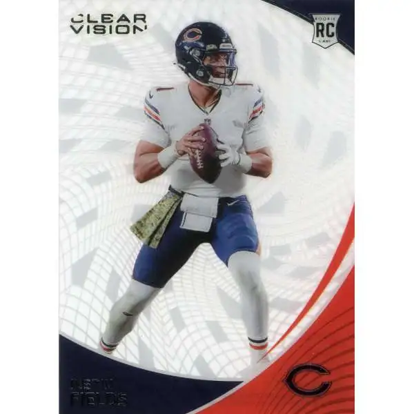 NFL 2021 Panini Chronicles Clear Vision Justin Fields CVR-10 [Rookie]
