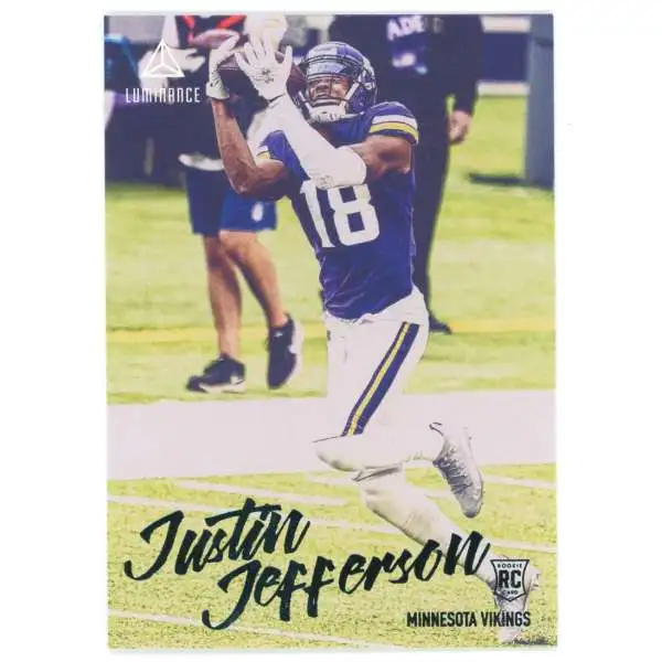NFL 2020 Panini Chronicles Luminance Teal Justin Jefferson #217 [Rookie]