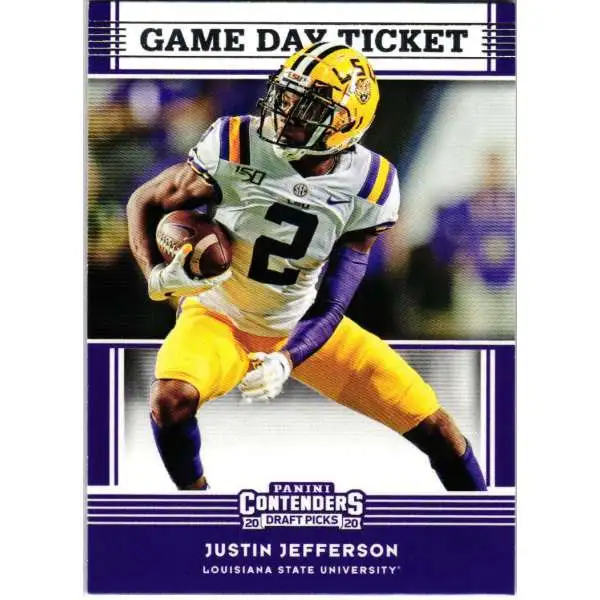 NFL 2020 Panini Contenders Draft Picks Justin Jefferson #23 [Rookie, Game Day Ticket]