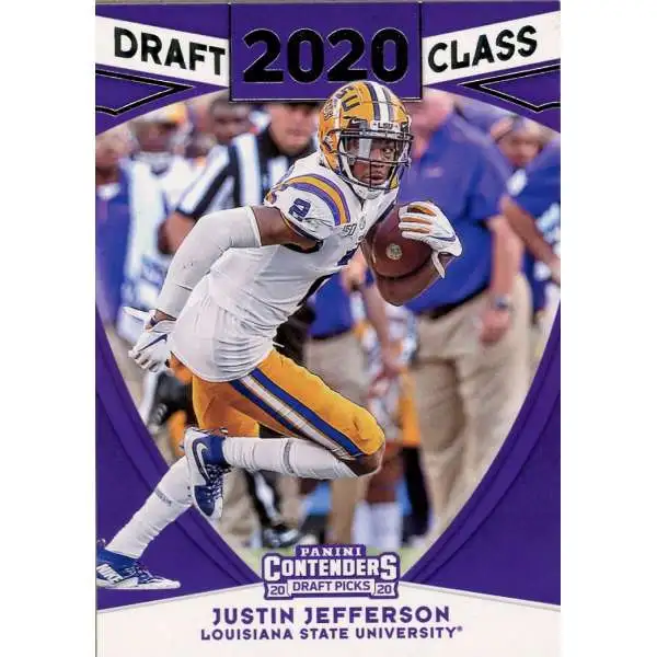 NFL 2020 Panini Contenders Draft Picks Single Card Justin Jefferson 23  Rookie, Game Day Ticket - ToyWiz