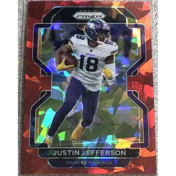 NFL 2021 Prizm Football Justin Jefferson #125 [Red Cracked Ice]