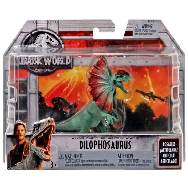 Jurassic World Fallen Kingdom Attack Pack Dilophosaurus Action Figure