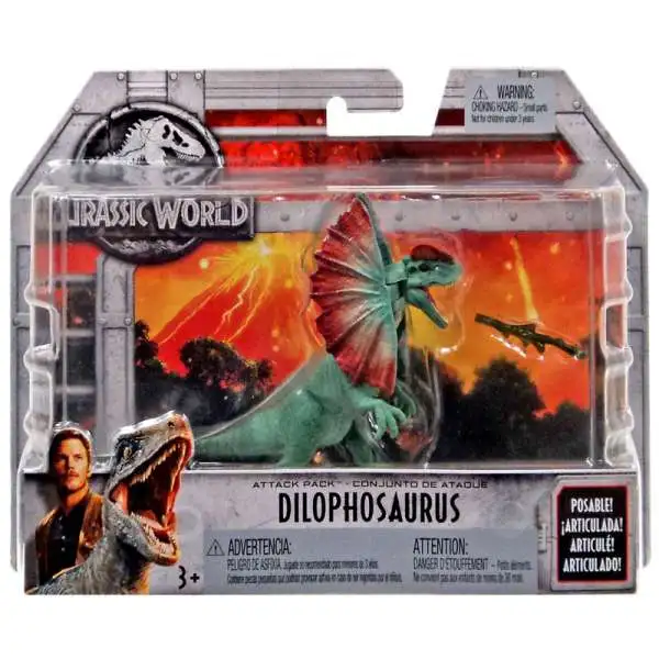 Jurassic World Fallen Kingdom Attack Pack Dilophosaurus Action Figure [Damaged Package]