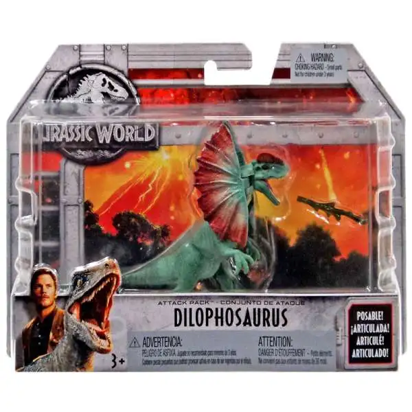 Jurassic World Fallen Kingdom Attack Pack Dilophosaurus Action Figure [Damaged Package, Mint Contents]