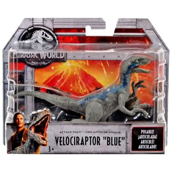 Jurassic World Fallen Kingdom Attack Pack Velociraptor "Blue" Action Figure [Damaged Package]