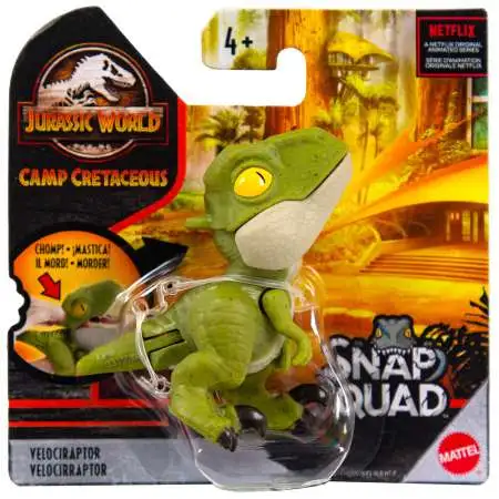 Jurassic World Camp Cretaceous Snap Squad Velociraptor Mini Figure [Green, Version 2]